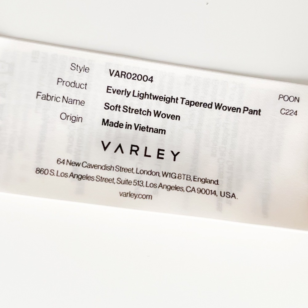Varley Everly Lightweight Tapered Soft Stretch Woven Pants Womens XS Tan - Picture 13 of 13